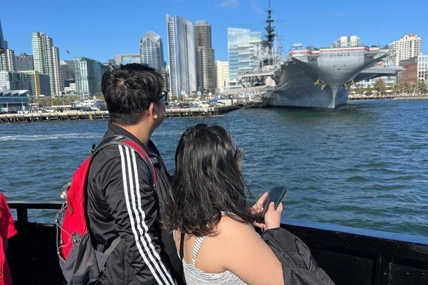 Up close views of the majestic USS Midway on our ferry ride to Coronado Island, all included in the tour! 2
