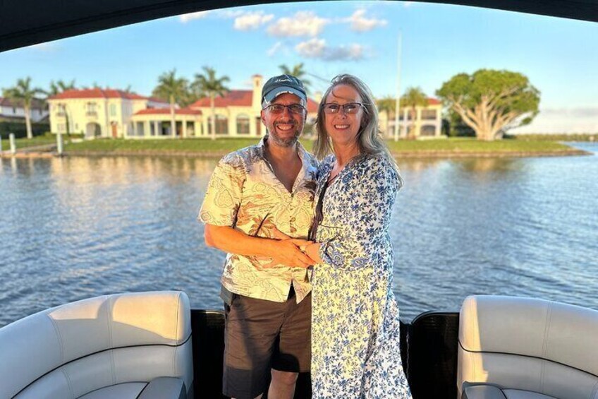 Sunset Tour in Naples Bay on a New Godfrey- All included