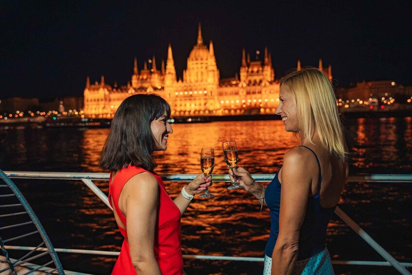Picture 1 for Activity Budapest: By Night Sightseeing Cruise with Welcome Drink 2