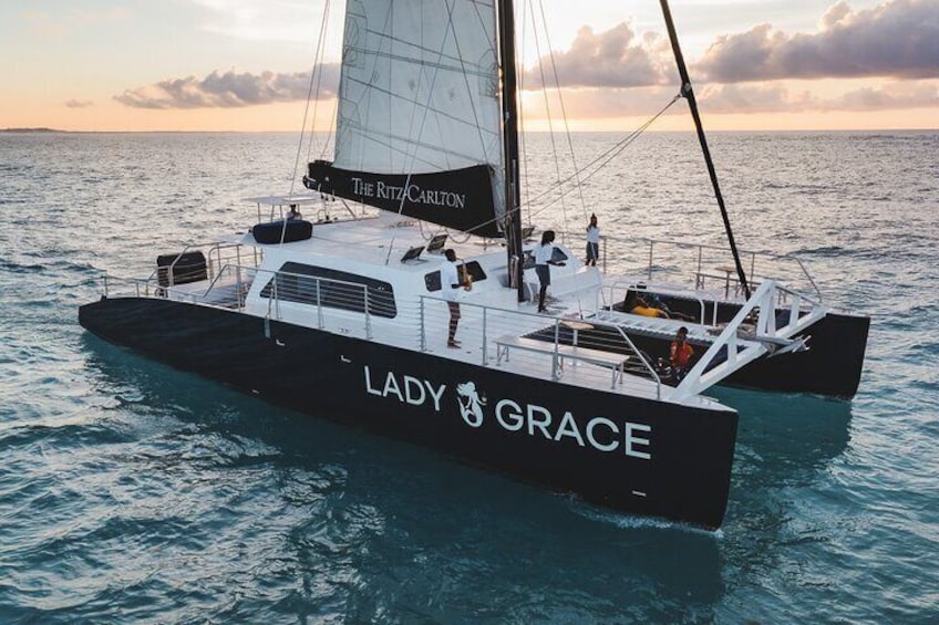 Live Saxophone Sunset Sail on Luxury Lady Grace Catamaran