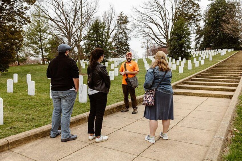 We share the stories of famous persons here but also heroic stories of people you may not have heard of; honoring as many of the men and women here as we can on a 2.5 hour walking tour. 5