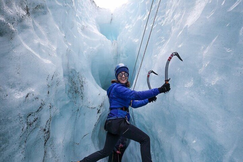 Private Zip Line, Ice Climbing, and Ice Cave Experience