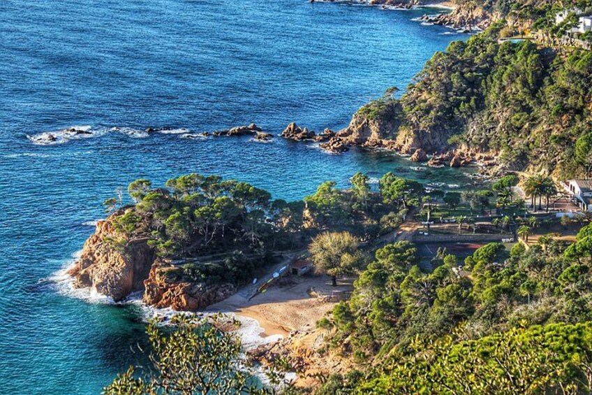 La Costa Brava rugged coastline with hiking trails and swimming spots. 2