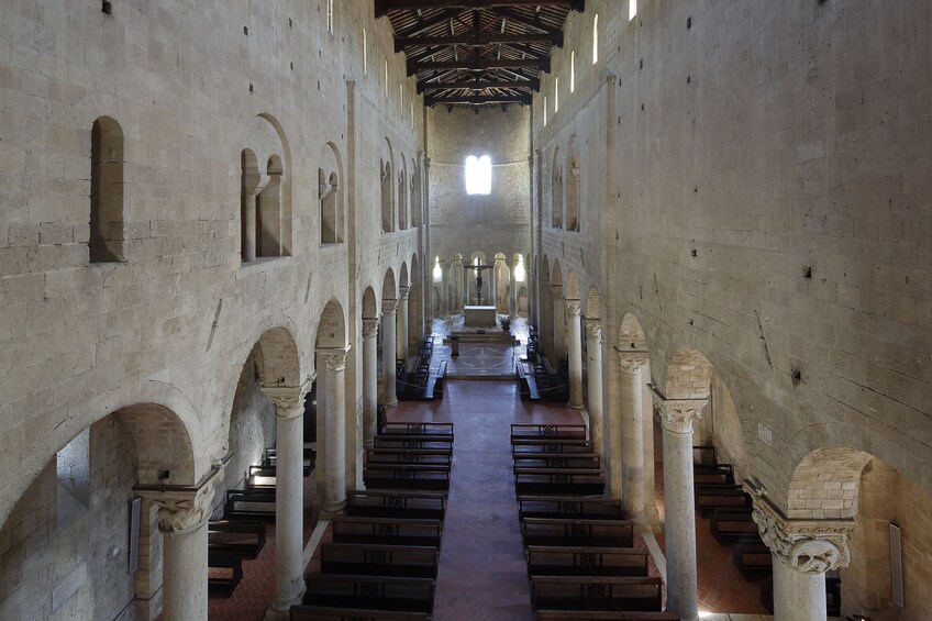 Land of Brunello: Pienza, Montalcino, Temple of Brunello, Sant'Antimo