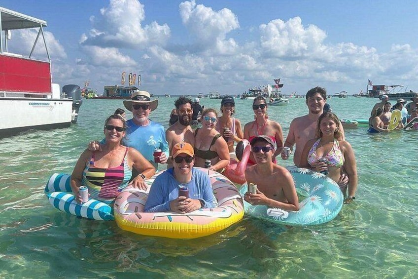 Family at Crab Island with SunVenture 4