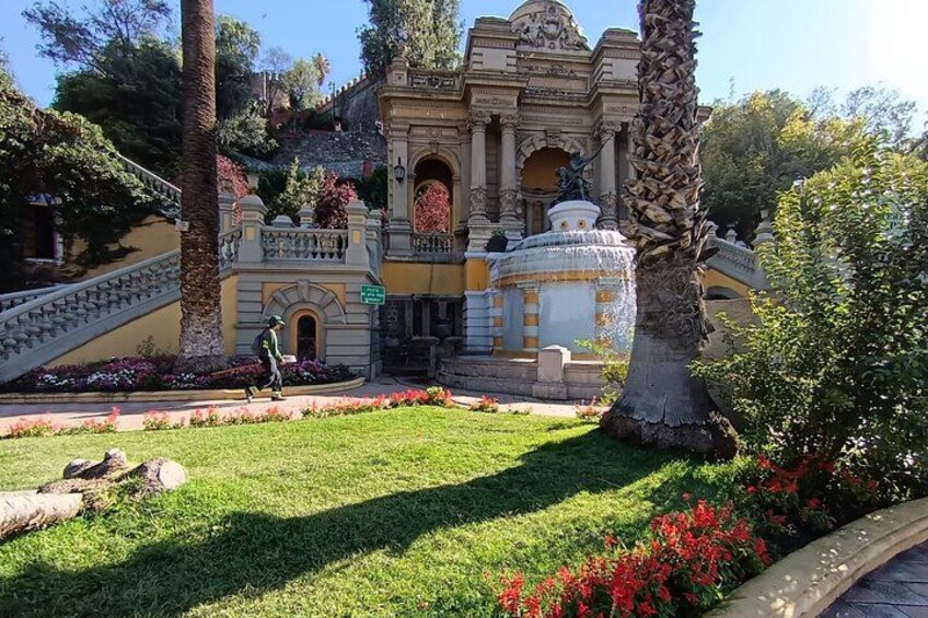 Neoclassical entrance gate of Santa Lucía Hill in Santiago 2
