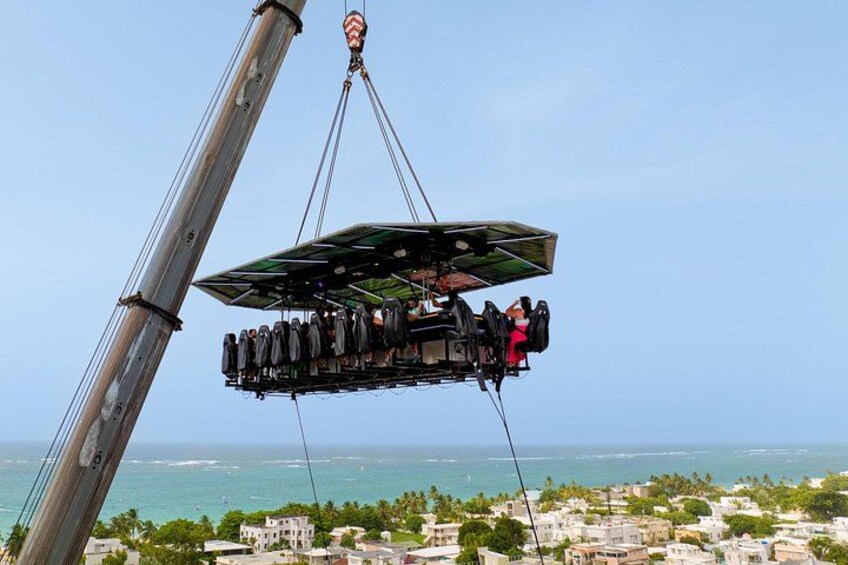 Fly Dining 4 Course Sunset or City Lights Dinner Over San Juan 2