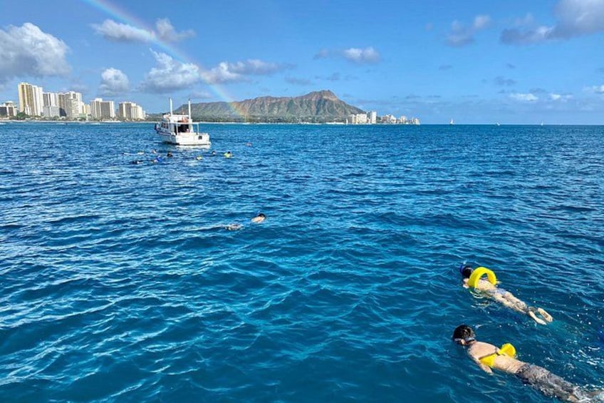 Snorkeling under a rainbow at an offshore reef 4