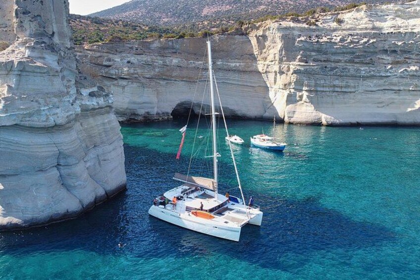 Milos Luxury Catamaran Cruise to Kleftiko Bay with Lunch 3