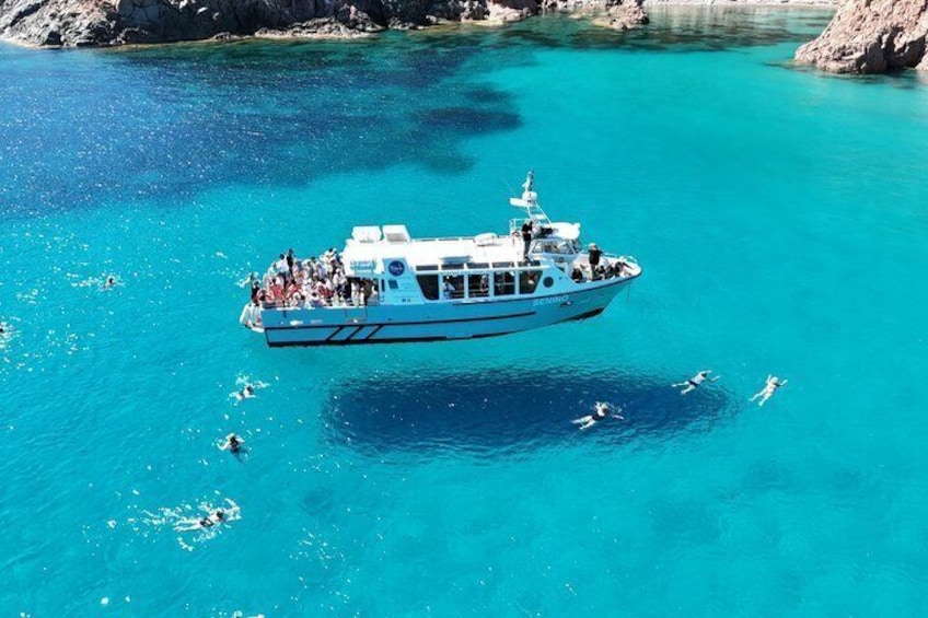 From Sagon/Cargese: Scandola Girolata 30mns, Piana Swimming 1