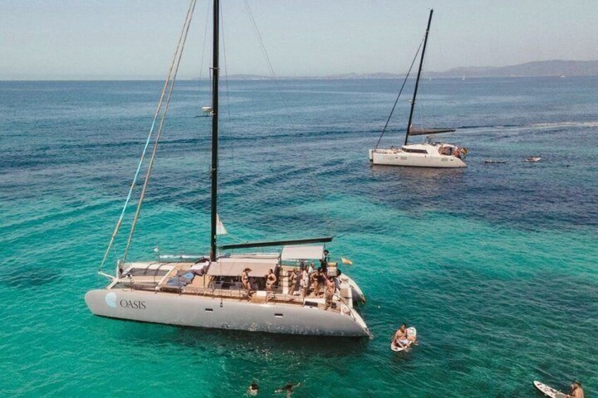 Catamaran sailing in Mallorca through the Bay of Palma with BBQ 2
