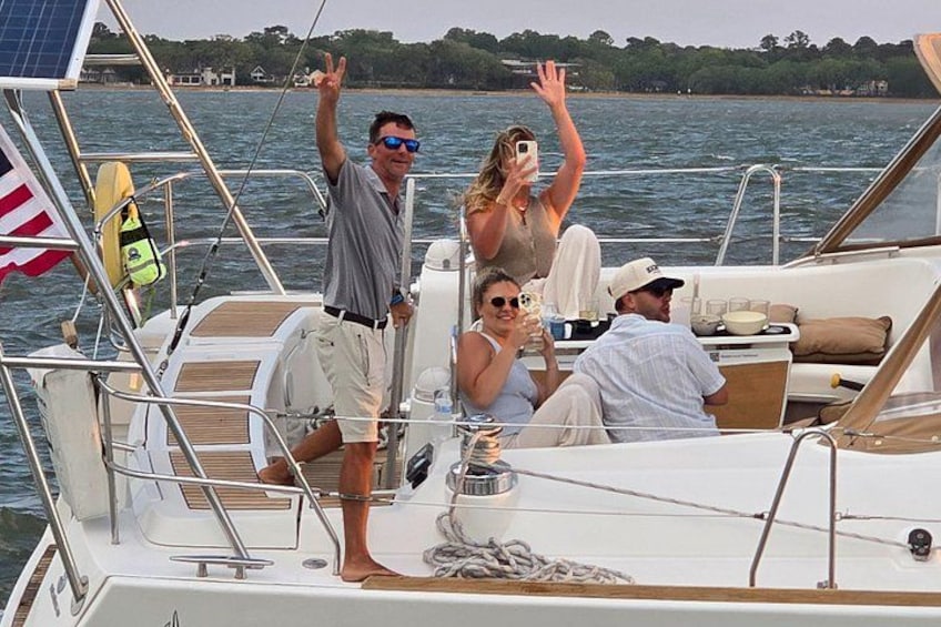 Private Sunset Sail BYOB Dolphin/History Tours on 43ft Mystique 5