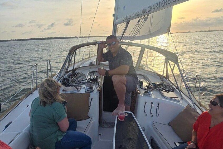 Private Sunset Sail BYOB Dolphin/History Tours on 43ft Mystique 2