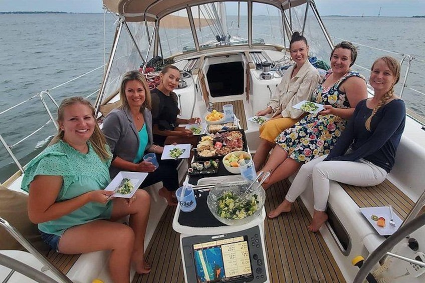 Private Sunset Sail BYOB Dolphin/History Tours on 43ft Mystique 4