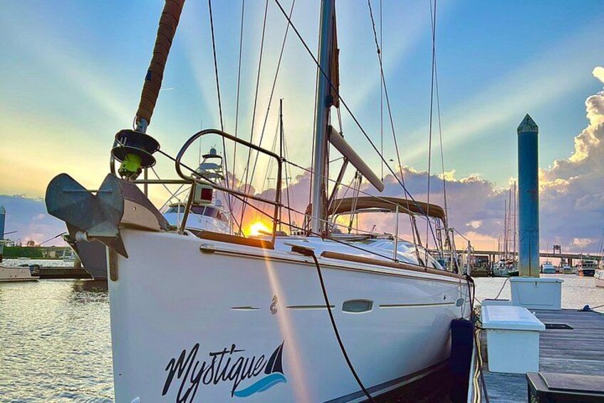 Private Sunset Sail BYOB Dolphin/History Tours on 43ft Mystique 1