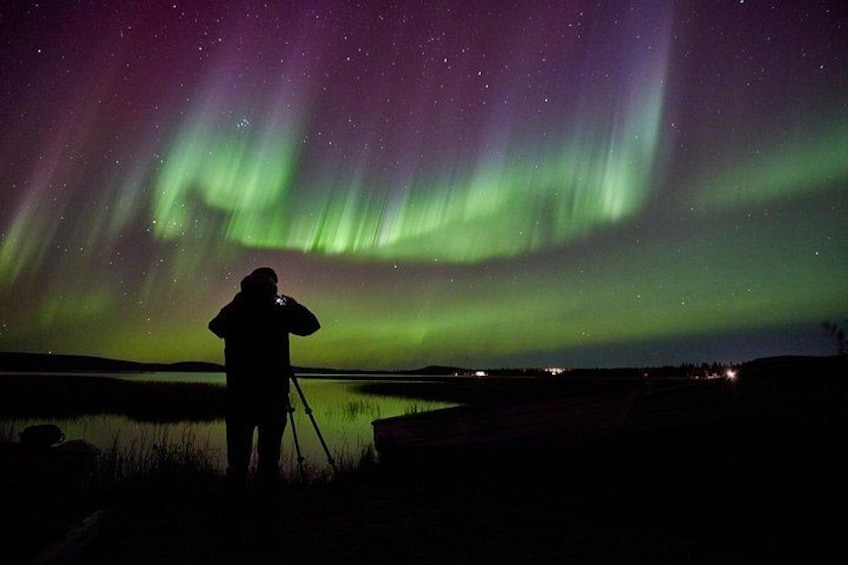 A person observing the Northern Lights. 3