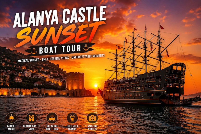 Picture 14 for Activity Alanya: Sunset Boat Trip with Foam Party and Sunset Views 2