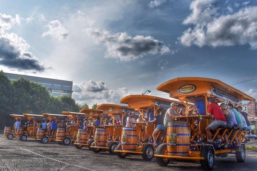 One of the largest fleets of Pedal Pubs, here in Indianapolis 2