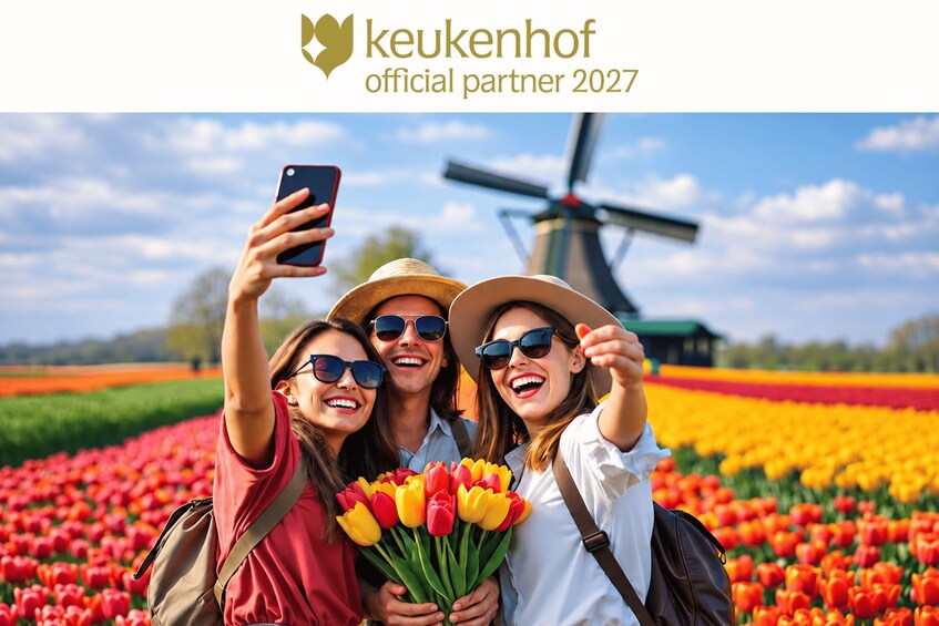 Amsterdam: Keukenhof & Zaanse Schans Day Tour + Flex Return 1