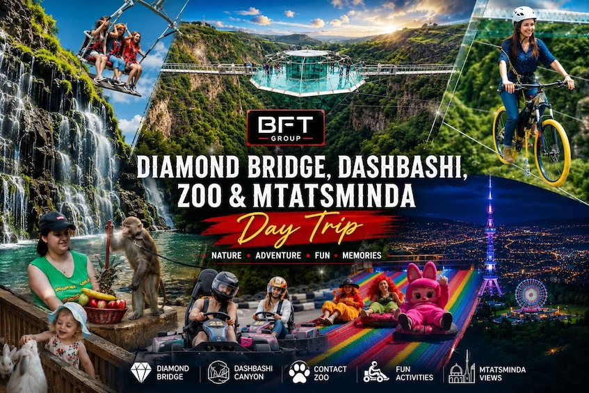 Tbilisi:Diamond Bridge, Dashbashi, Zoo & Mtatsminda Views 1