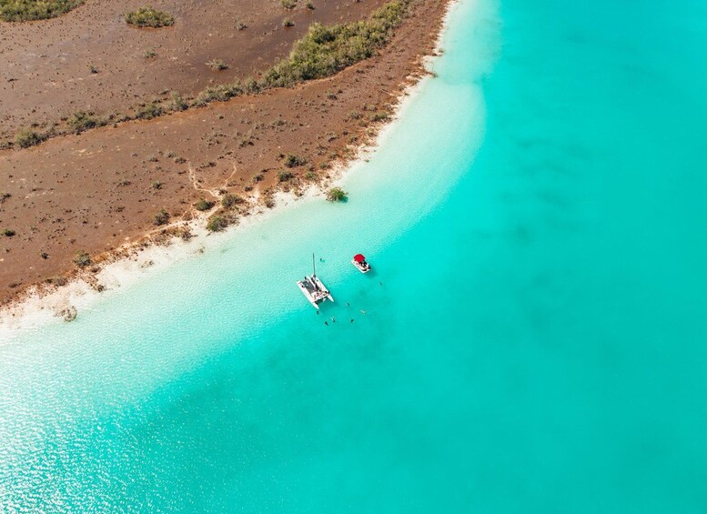 Picture 8 for Activity Bacalar: Group Catamaran Sailing Tour on the 7 Colors Lagoon 5