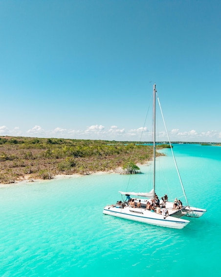 Picture 6 for Activity Bacalar: Group Catamaran Sailing Tour on the 7 Colors Lagoon 5