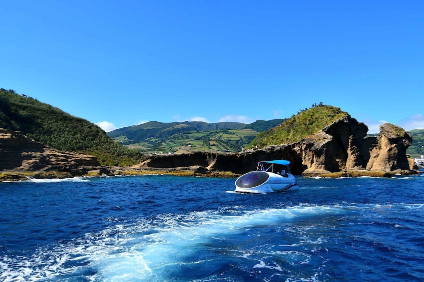Picture 8 for Activity São Miguel: Glass Bottom Boat Tour with Snorkeling 5