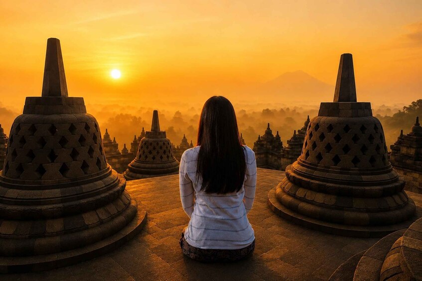 Yogyakarta: Borobudur Climb & Prambanan with Entry Ticket 1