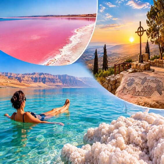 Picture 1 for Activity Day Tour: Madaba, Mt Nebo, Pink Lake and Dead Sea From Amman 2