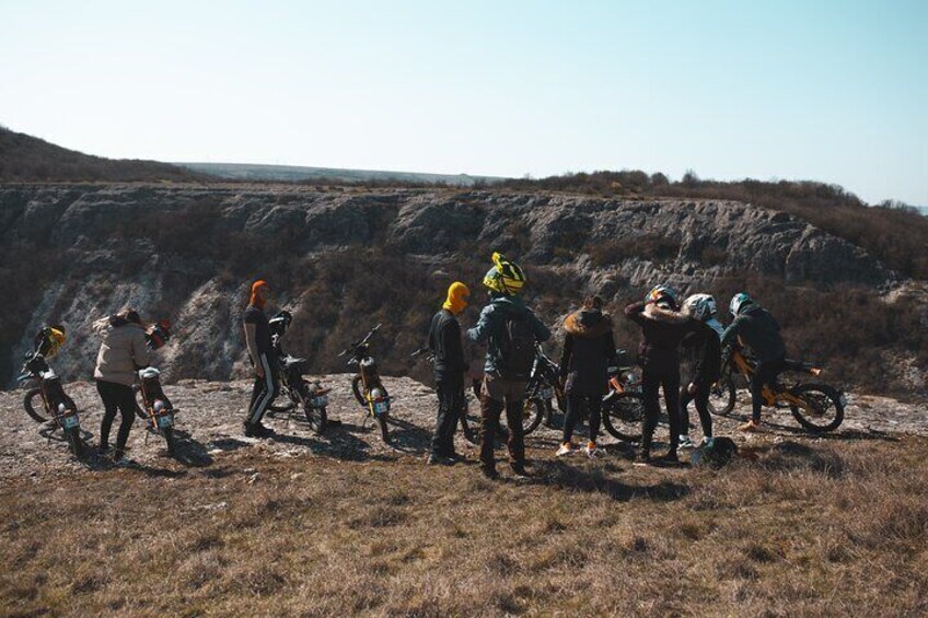 E-Motorcycle Tour in Old Rock Monastery and Old Roman Fortress