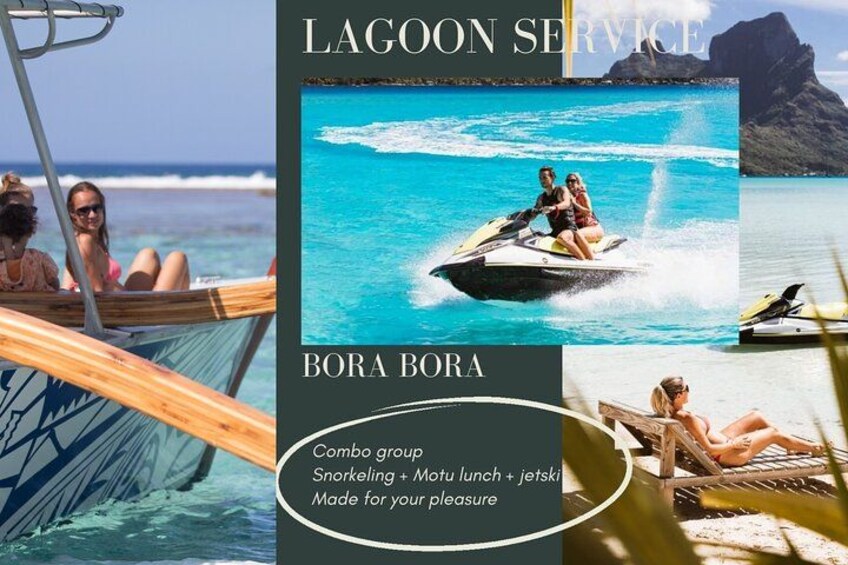 Bora Bora Combo group tour full day snorkeling + motu lunch + jet ski 1