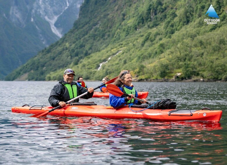 Picture 1 for Activity Vossevangen: Nærøyfjord Full-Day Guided Kayaking Trip 4
