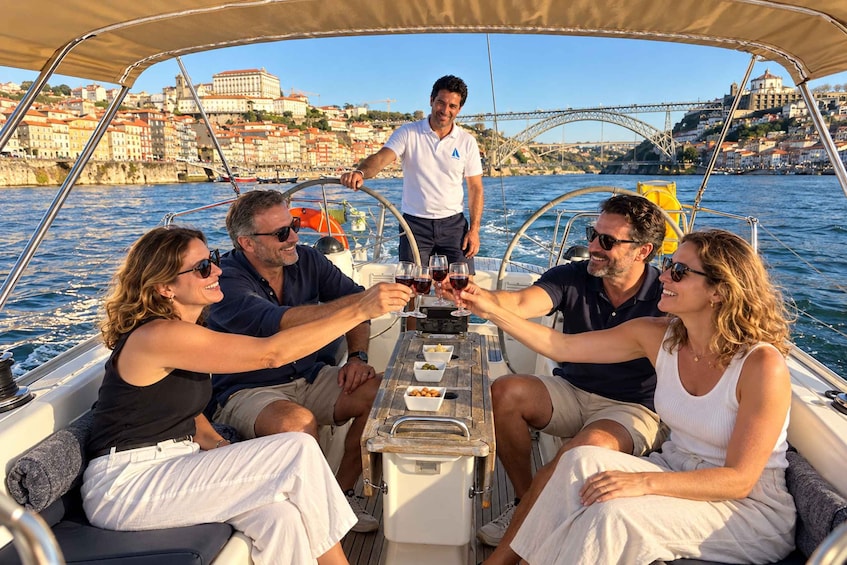 Porto: Charming Sailboat Cruise with Port Wine,Sunset Option 1
