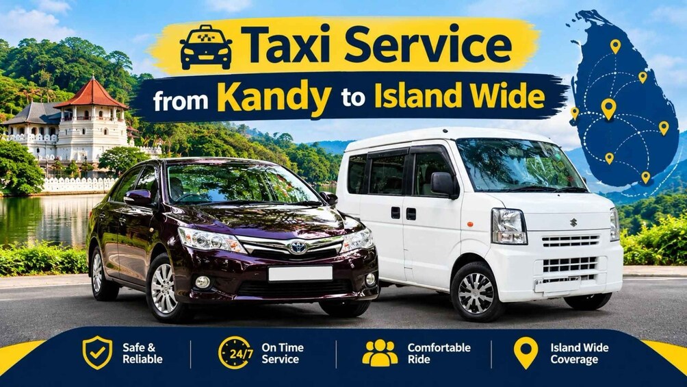 From Kandy Islandwide Private Taxi & Transfer 1