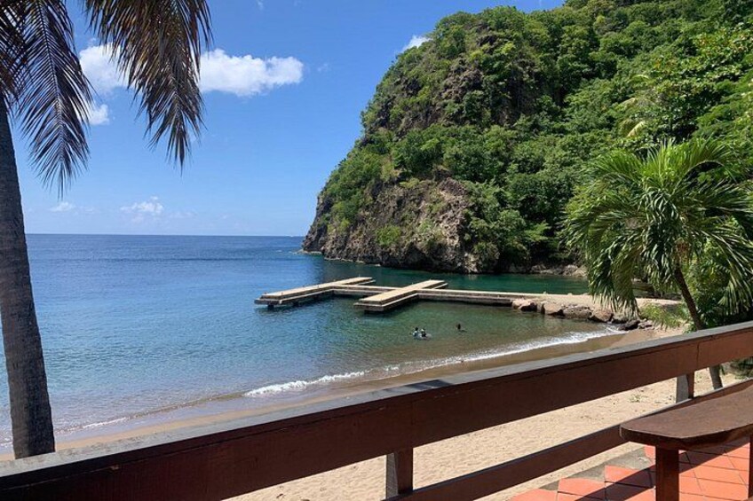 Beachfront lunch view. 4