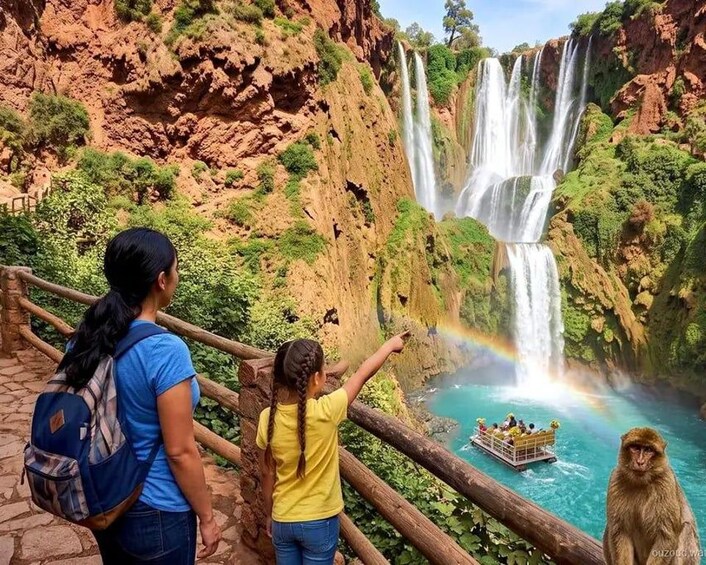 Picture 3 for Activity From Marrakech: Ouzoud Falls Guided Hike, Boat Ride & Lunch 2