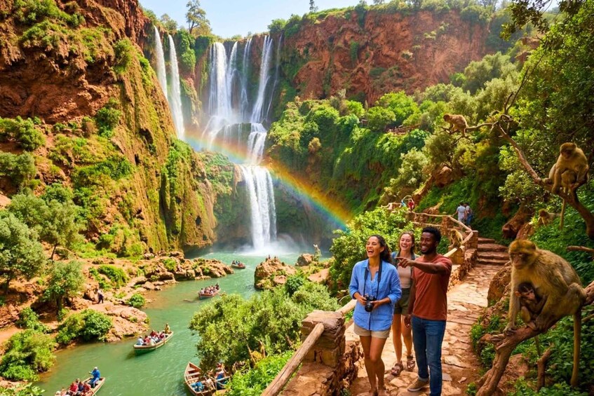 Picture 14 for Activity From Marrakech: Ouzoud Falls Guided Hike, Boat Ride & Lunch 3