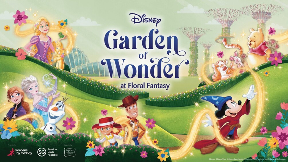 Le jardin enchanteur de Disney, où l’on peut rencontrer des personnages comme Raiponce, Elsa et Woody. 2