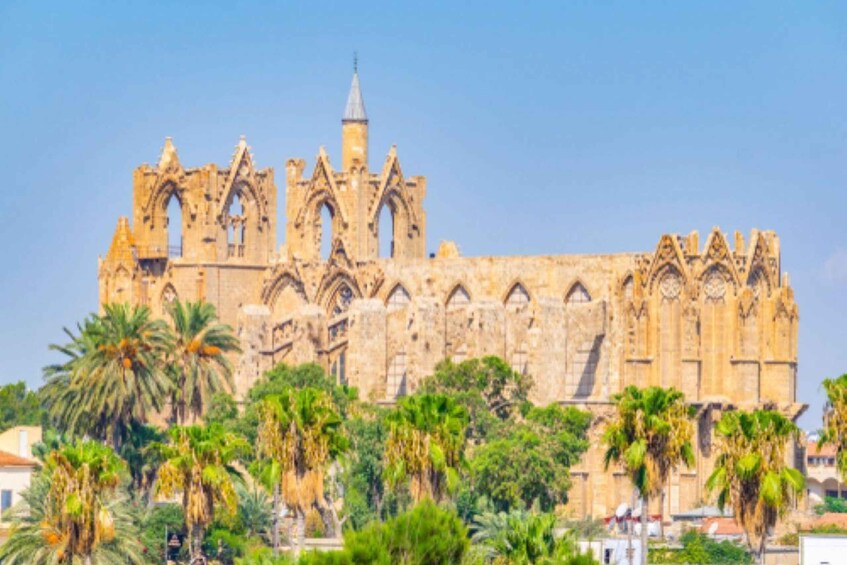 A historic cathedral with Gothic architecture, featuring pointed arches and a tall spire. 4