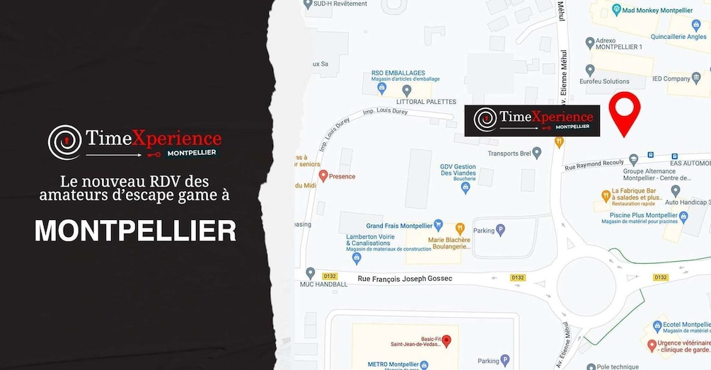 A map of Montpellier with TimeXperience and a new R&DV for game escape enthusiasts. 5