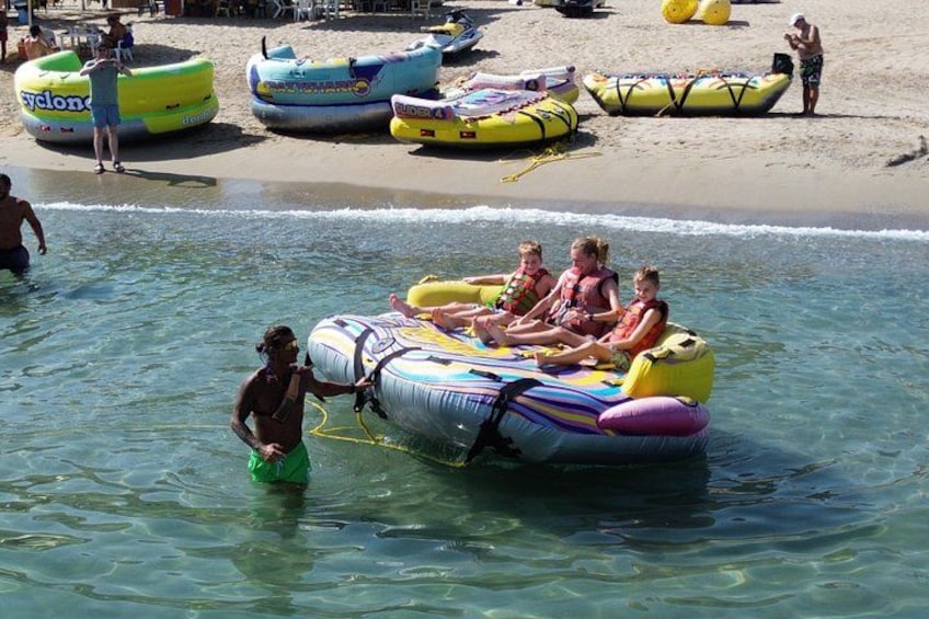 Banana Watersport Activity on the Beach at Rethymno 2