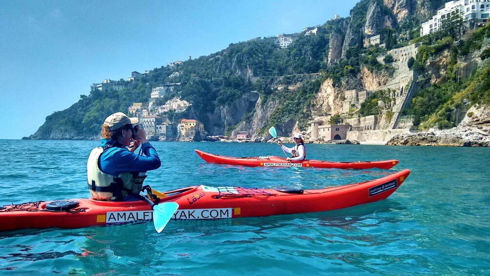 Picture 1 for Activity Amalfi Coast: Kayak Tour with Snorkeling and Grottoes Visit 5