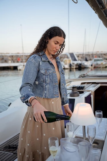 Picture 10 for Activity Puerto Banús: Sunset on a Luxury Sailing Yacht with Drinks 2