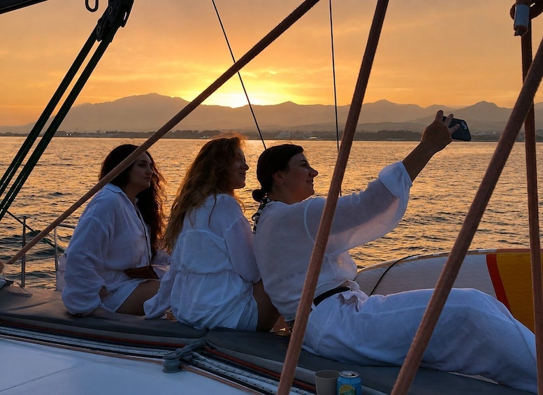 Picture 3 for Activity Puerto Banús: Sunset on a Luxury Sailing Yacht with Drinks 3