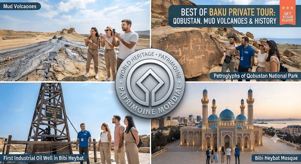From Baku: Gobustan, Mud Volcanoes & Mosque Private Tour 2