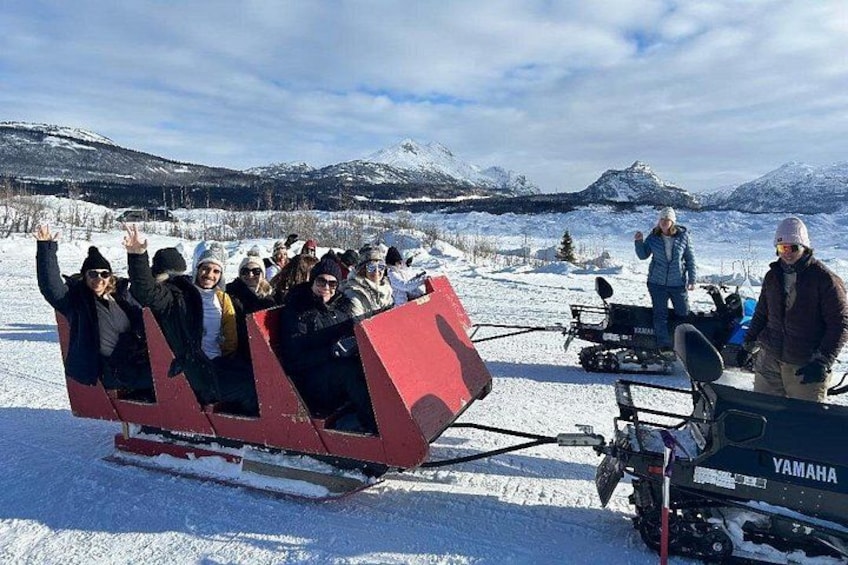 Getting ready for the sleigh ride down to the face of the Matanuska glacier 4