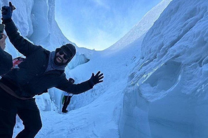 Having fun walking the Glacier 2
