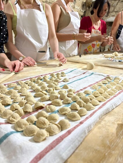 Lecce: Pasta Making Class in 1400s-Era Courtyard with Wine 1