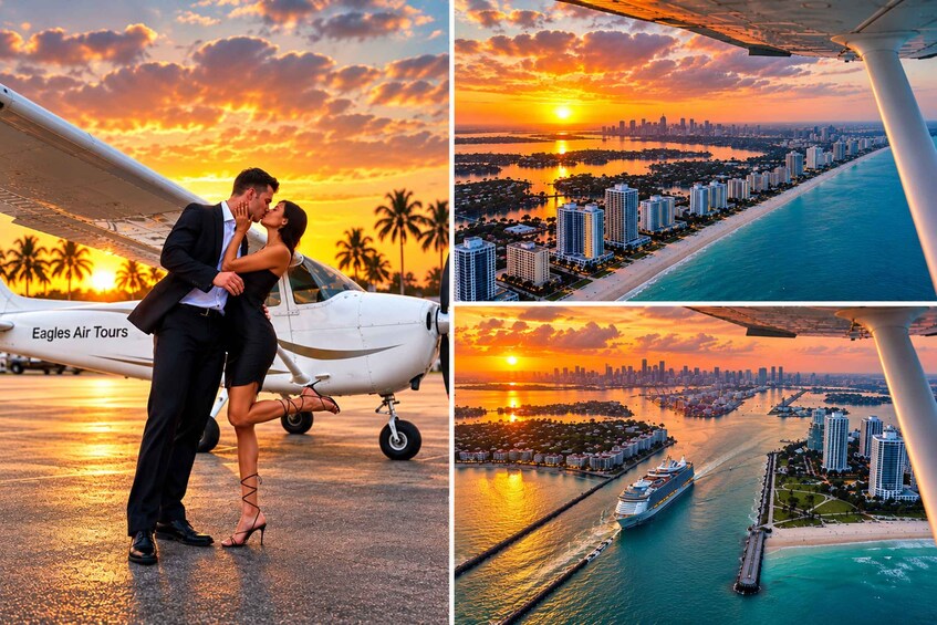 Miami: Romantic 60 Minute Private Flight Tour with Champagne 1