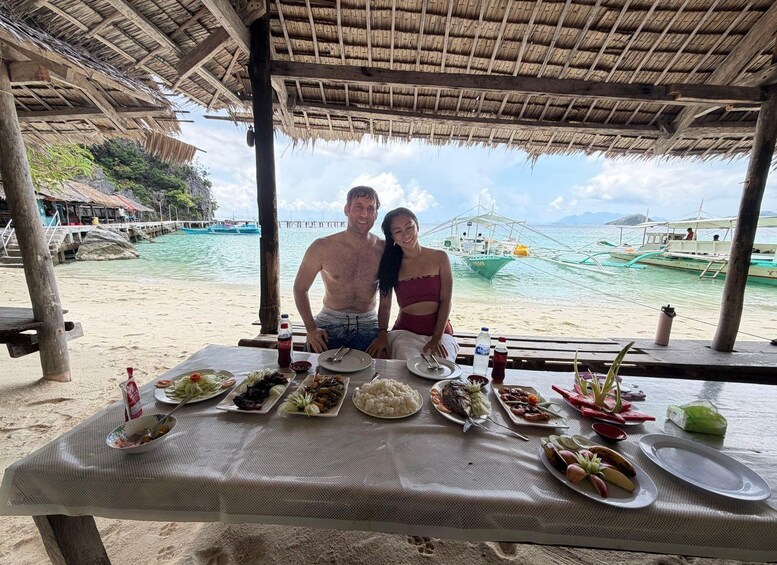 Picture 1 for Activity Coron: Private Boat Hire with Guided Tour and Lunch on Beach 3